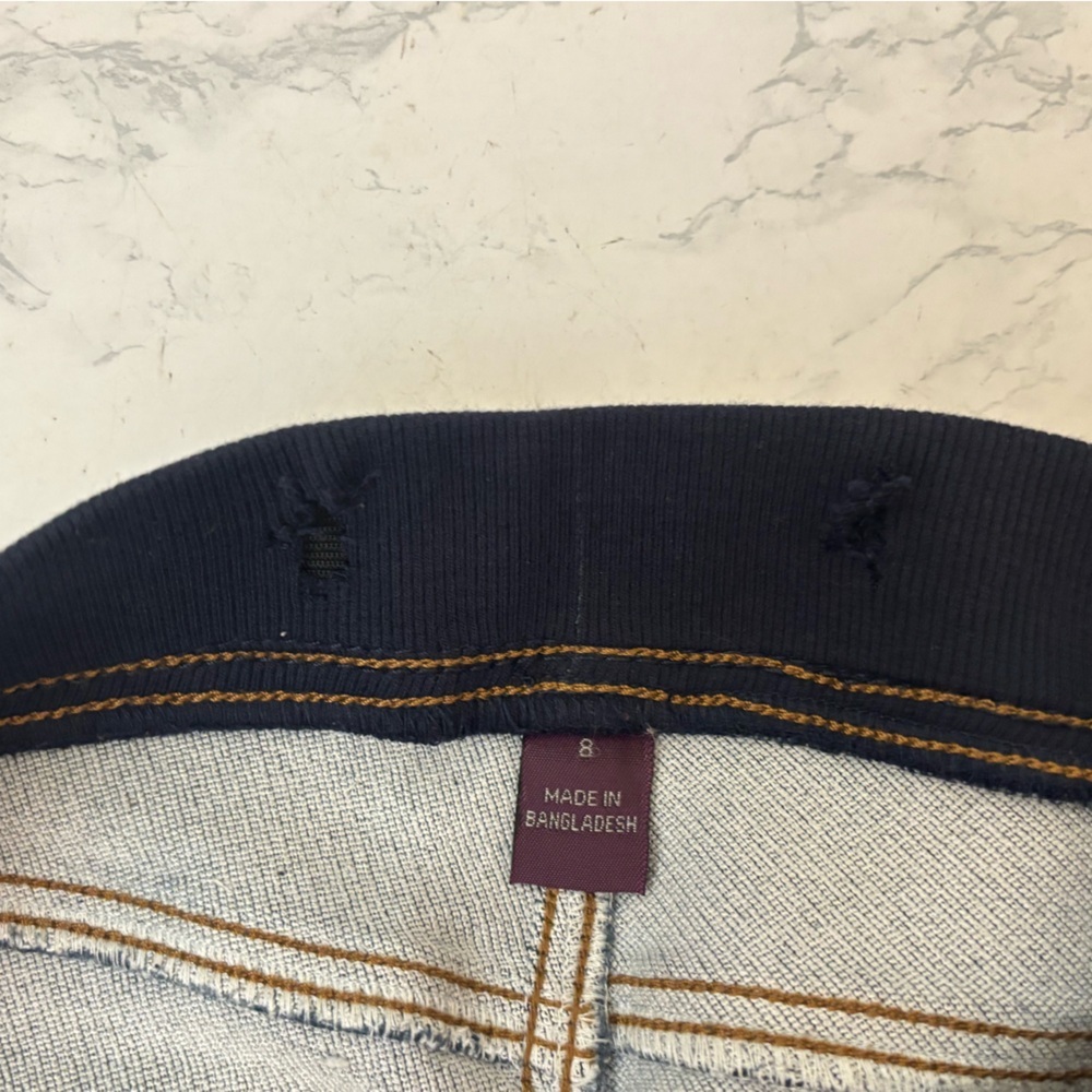Jeans Womens Dark Blue High Rise Cotton Denim Pocket Sz 8 Stretch Waist - Picture 5 of 5
